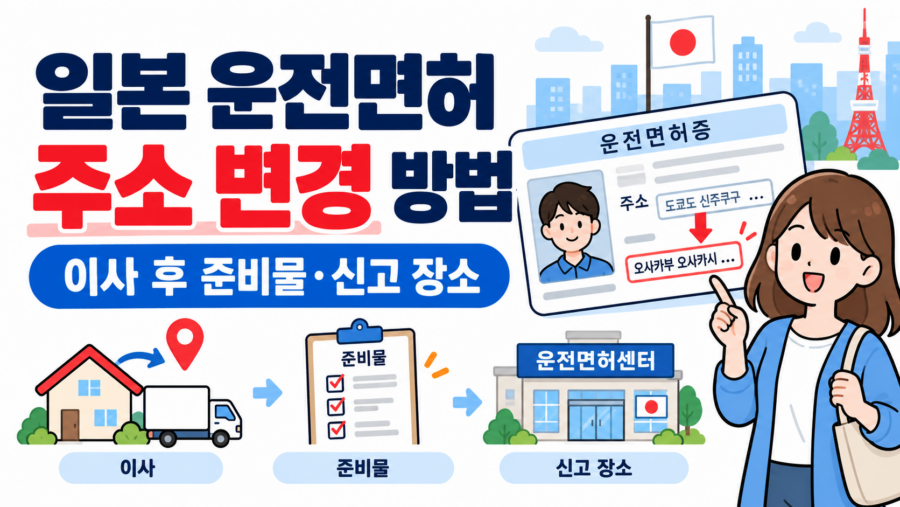 일본 운전면허 주소 변경 방법｜이사 후 준비물과 신고 장소
